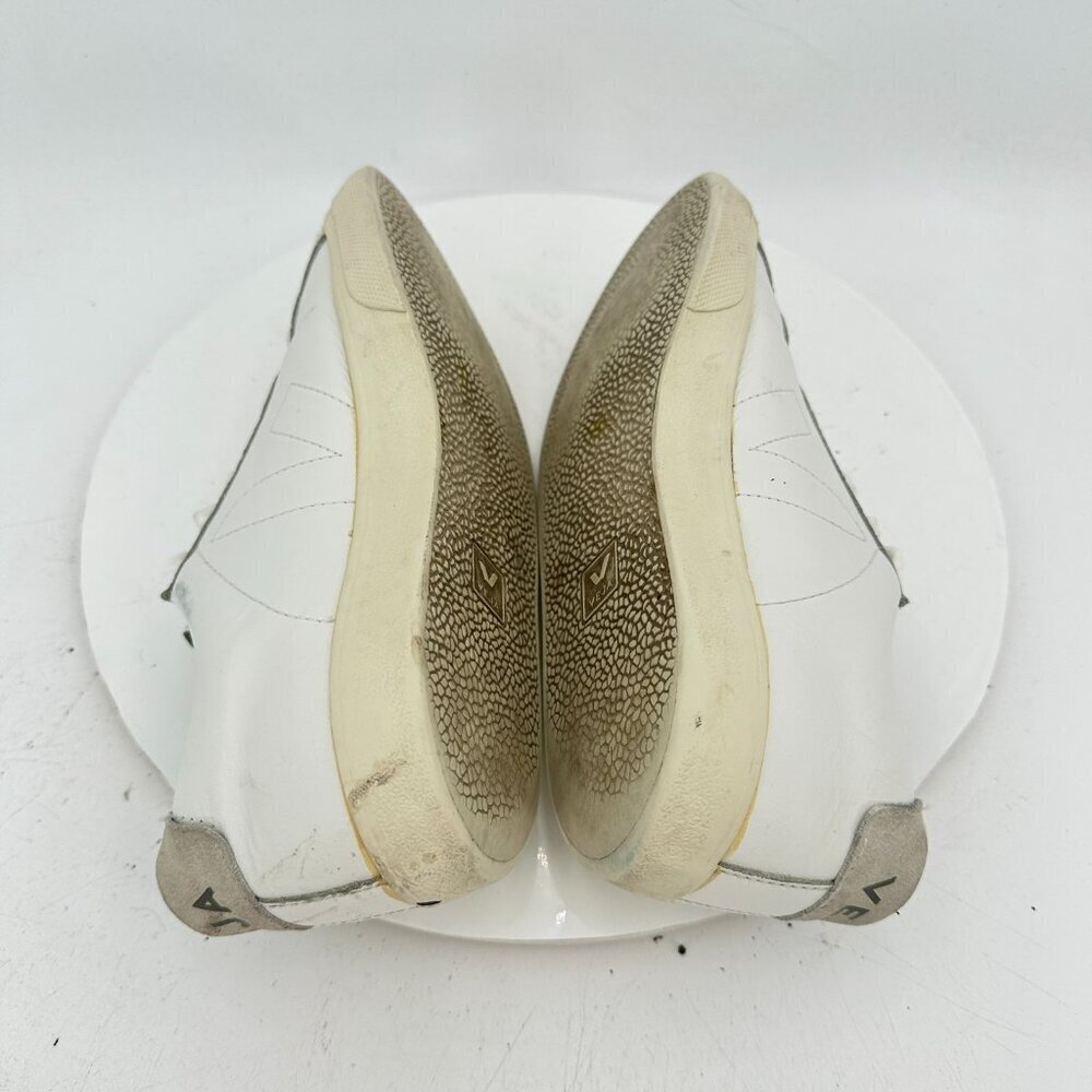 Veja Esplar Women Size 8 Extra White Leather V stitch Logo Lace Up Training Shoe - Picture 6 of 11